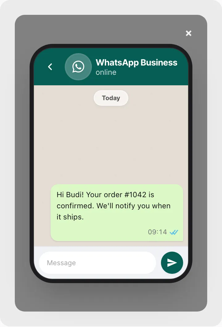 Message preview popup
