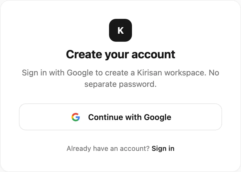 Register — Continue with Google