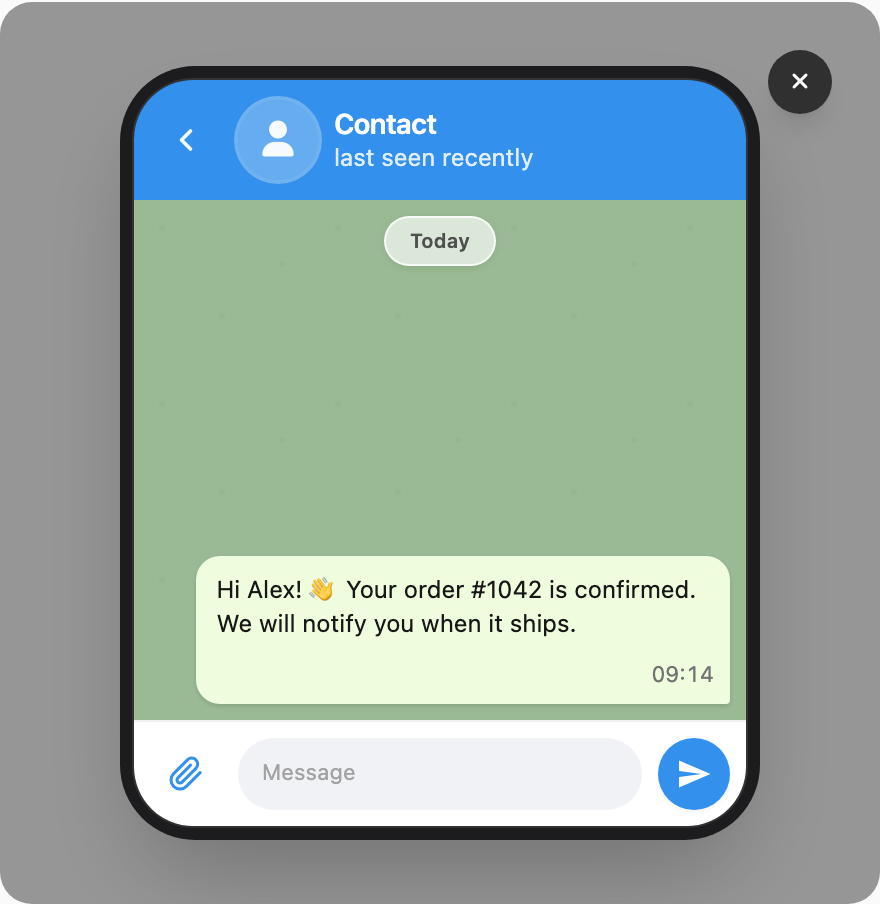 Message preview popup