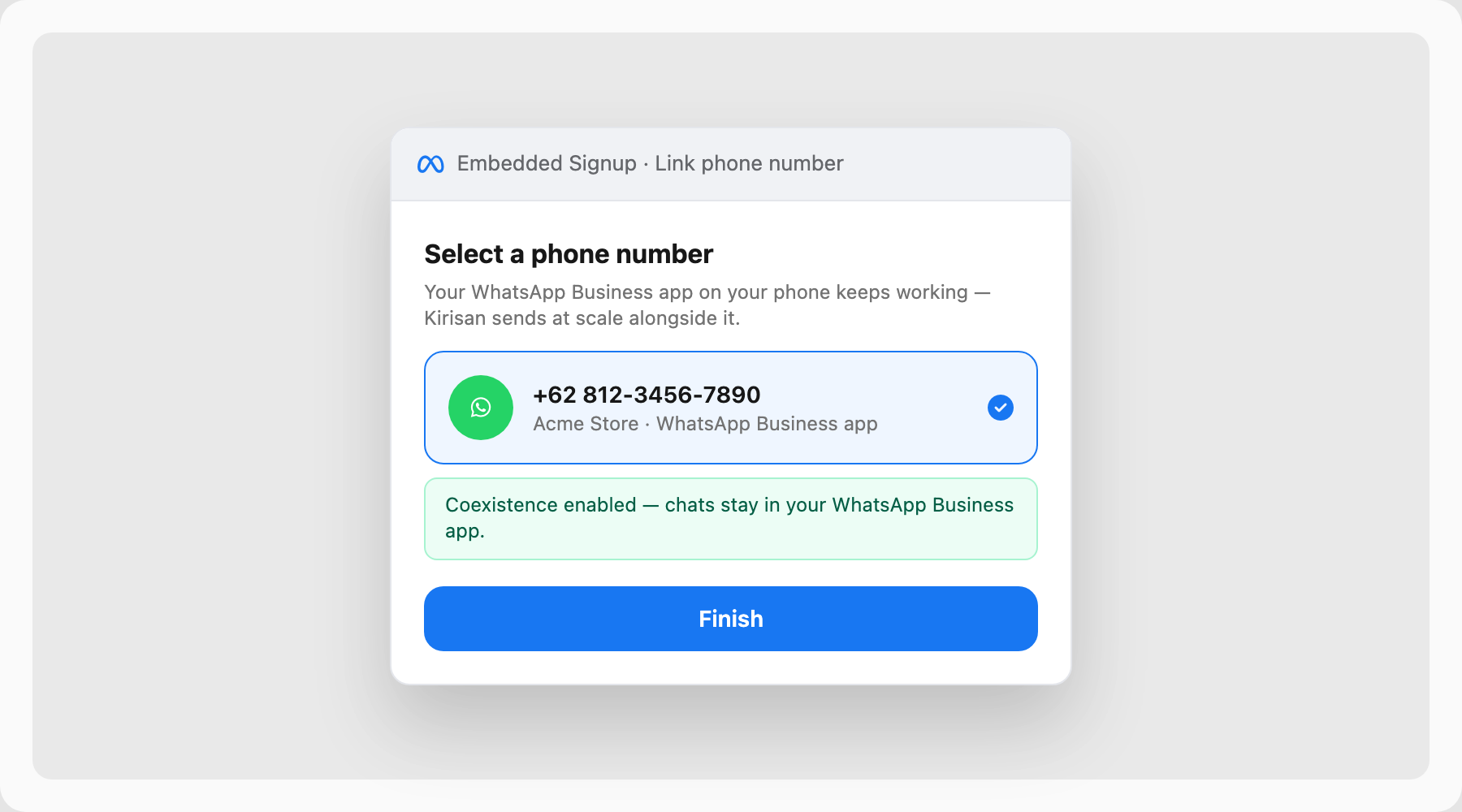 Step 5 — select your number