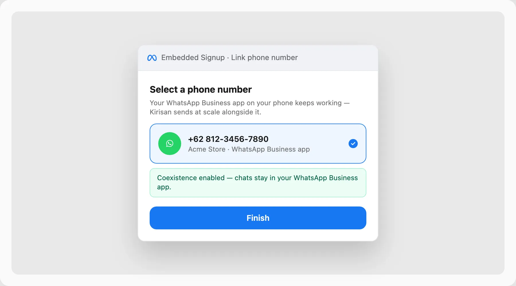 Step 5 — select your number