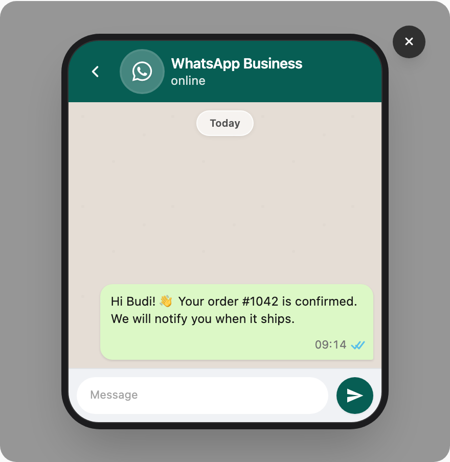 Message preview popup